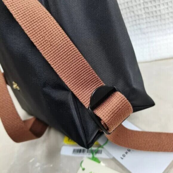 Longchamp Black Backpack with Brown Accents - Picture 5 of 7